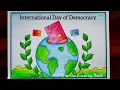 International Day of democracy drawing Voters Awareness Drawing National Voters Day Drawing