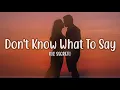 Don't Know What To Say - Ric Segreto (Lyrics)