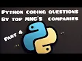 Frequently Asked Python Coding Questions in Technical Interviews Python coding Interview Questions