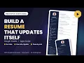Build a Resume That Updates Itself Google Sheets Apps Script Tutorial