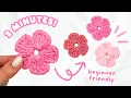 how to crochet a simple flower no magic ring easy crochet tutorial for BEGINNERS