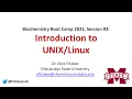 Introduction to Session Biochemistry Boot Camp 2021