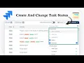 How to create and change task status in JIra