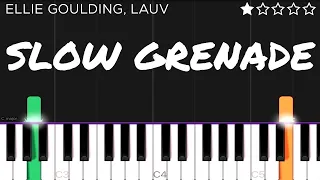 Download Ellie Goulding ft. Lauv - Slow Grenade | EASY Piano Tutorial MP3