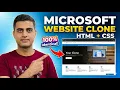 Build Microsoft Website Clone HTML CSS Full Project for Beginners