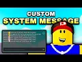 How to Make a System Message in Roblox Studio