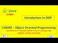 Java Introduction to OOP Object Oriented Programming Tamil 1