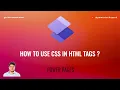 How to add inline styling CSS or external styling to HTML tags
