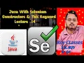Java with Selenium Lecture-14 Constructor This Keyword Automation testing Java