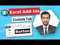 Add Excel Add-in to your Workbooks to run VBA Macro with Custom Tab and Button