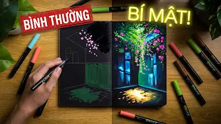 Bí Mật đằng sau Bức tranh Marker Acrylic có ÁNH SÁNG ĐẸP NHẤT mình từng vẽ