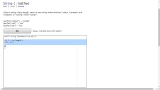 String-1 lastTwo Java Solution Codingbat com