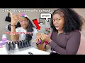 Doing my sisters Nails 2 AM