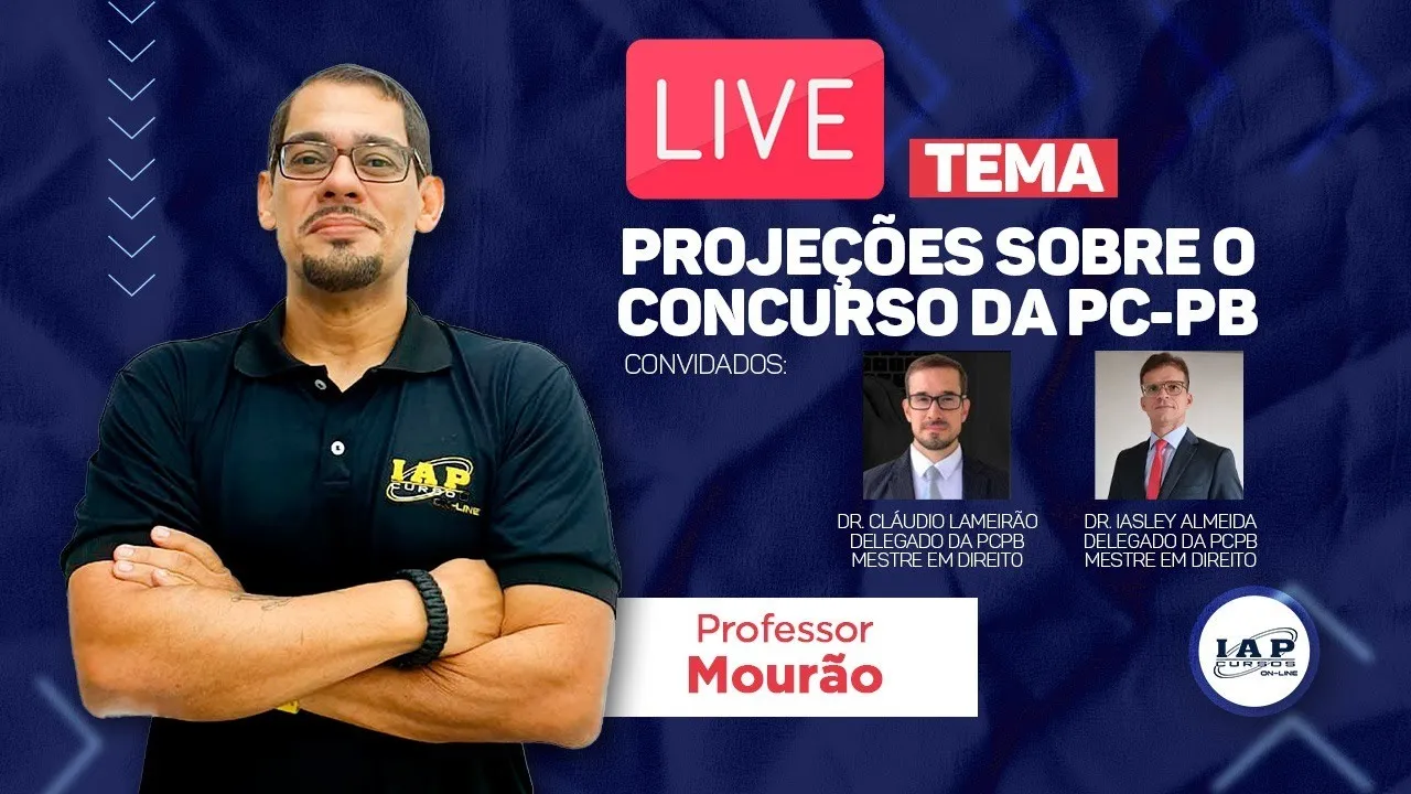 LIVE: PROJEÇÕES SOBRE O CONCURSO DA PC-PB.