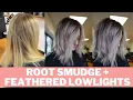 How to do a Root Smudge Redken Shades EQ Adding dimension into blonde hair