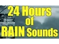 Heavy Pouring Rain and Thunder 24 Hours Rain Rain Sounds Sleep Sounds