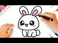 COMO DIBUJAR UN CONEJITO KAWAII FACIL