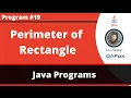Java program to intake width and height of a Rectangle and find its perimeter
