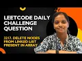 Leetcode 3217 Delete Nodes From Linked List Present in Array Java LinkedList Hashset