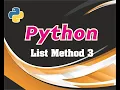 Python List Method 3 in Arabic