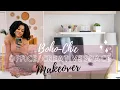 Boho-Chic SPACE DIY MAKEOVER Guestroom to Office BEFORE AFTER Olivia Evon
