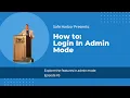 Login in admin Mode
