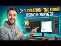 Detailed Explanation of GSEB class 12 Chapter number 1 Creating HTML forms using KompoZer in English