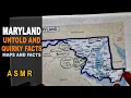 ASMR MARYLAND - The Untold and Quirky FACTS Map outline with facts ASMR maps and Facts