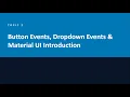 React JS Tutorial Button Events Dropdown Events Material UI Introduction