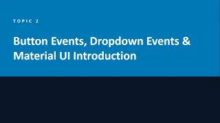 React JS Tutorial Button Events Dropdown Events Material UI Introduction