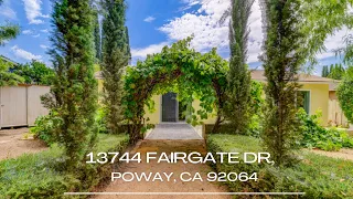 First Time Home Buyers Tour this Starter Home in Poway for Sale 13744 Fairgate Dr Poway CA