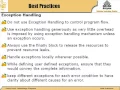 Best practices for Exception Handling