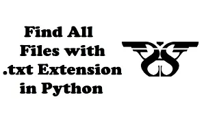 91 How to Search Files with txt Extensions in Python with Code glob and os Module