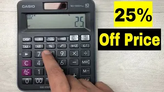 How to Calculate 25 Percent Off a Price on Calculator