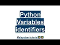 Python identifiers python variables python programming language malayalam tutorial