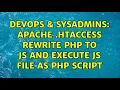 DevOps SysAdmins Apache htaccess rewrite php to js and execute js file as php script