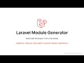 Laravel Package Laravel Modules Generator
