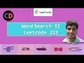 Word Search II Leetcode 212 Leetcode Hard Live coding session