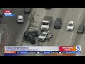 Massive 405 backup after cars overturned on Westside