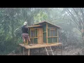 Download Lagu Camping hujan deras - membangun rumah bambu  di hutan tempat berlindung 