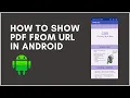 How to display PDF in android studio - PDF viewer in android studio