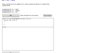 Java CodingBat Warmup-2 stringTimes
