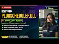 how to fix plugscheduler dll missing error