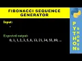 Fibonacci sequence generator Python shorts