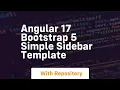 Angular 17 bootstrap 5 simple sidebar template