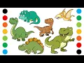 Discover Dinosaurs Coloring Pages with Names and Sounds Digital Fun