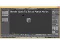 How to - Blender Quick tip Script to py addon