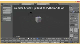 How to - Blender Quick tip Script to py addon
