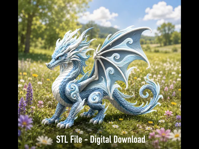 Ocean Breeze Dragon STL File for 3D Print video thumbnail