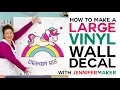 Make a Large Vinyl Wall Decal - How to Cut Larger Than Mat on a Cricut